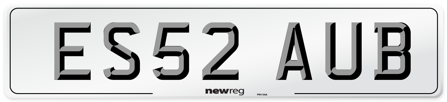 ES52 AUB Number Plate from New Reg